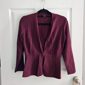 Ann Taylor Factory - Burgundy Woven Jacket Small
